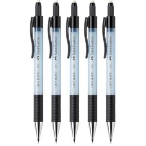 Faber-Castell 205203 Druckbleistift Grip Matic sky blue, 5 Stück, Härtegrad B, Mine 0,5 mm, inkl. Radierer Faber-Castell 205203 Druckbleistift Grip Matic sky blue, 5 Stück, Härtegrad B, Mine 0,5 mm, inkl. Radierer