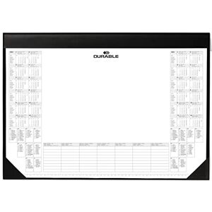 Durable Schreibunterlage mit Kalenderblock, 25 Blatt, 590 x 420 mm, schwarz, 729101 Durable Schreibunterlage mit Kalenderblock, 25 Blatt, 590 x 420 mm, schwarz, 729101