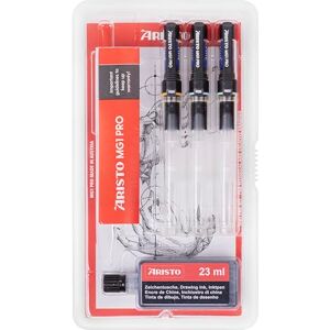 Aristo AH64300 mg1 Pro Tuschefüller Basic Set 4-teilig (3 Tuschefüller mg1 Pro, Strichstärken 0,35/0,5/0,7 mm, Zeichentusche schwarz) Aristo AH64300 mg1 Pro Tuschefüller Basic Set 4-teilig (3 Tuschefüller mg1 Pro, Strichstärken 0,35/0,5/0,7 mm, Zeichentusche schwarz)