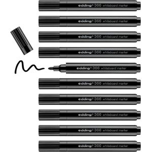 edding 366 whiteboard marker schwarz 10 schlanke Whiteboardstifte Rundspitze 1 mm trocken abwischbar für Whiteboards, Glas-, Magnet- und Memotafeln edding 366 whiteboard marker schwarz 10 schlanke Whiteboardstifte Rundspitze 1 mm trocken abwischbar für Whiteboards, Glas-, Magnet- und Memotafeln