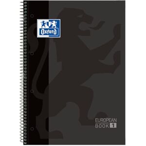 Oxford A4 European Book 1, liniert, 160 Seiten mit farbigen Rändern, mit Whiteboard, Hardcover, schwarz Oxford A4 European Book 1, liniert, 160 Seiten mit farbigen Rändern, mit Whiteboard, Hardcover, schwarz
