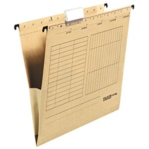 FALKEN Original 5er Pack Hängetasche UniReg. Made in Germany. Aus Recycling-Karton für DIN A4 mit Leinenfröschen braun Blauer Engel ideal für die lose Blatt-Ablage im Büro und der Behörde FALKEN Original 5er Pack Hängetasche UniReg. Made in Germany. Aus Recycling-Karton für DIN A4 mit Leinenfröschen braun Blauer Engel ideal für die lose Blatt-Ablage im Büro und der Behörde