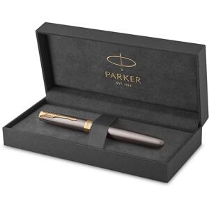 Parker Sonnet Füller grau lackiert mit goldenen Zierteilen mittlere Edelstahl-Schreibfeder Tintenpatrone schwarz nachfüllen Geschenkbox perfekte Geschenke zum Schulabschluss Parker Sonnet Füller grau lackiert mit goldenen Zierteilen mittlere Edelstahl-Schreibfeder Tintenpatrone schwarz nachfüllen Geschenkbox perfekte Geschenke zum Schulabschluss