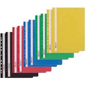 D.RECT Schnellhefter Klemmhefter Sichtmappe A4 aus PP-Kunststoff mit Lochrand 10er Set D.RECT Schnellhefter Klemmhefter Sichtmappe A4 aus PP-Kunststoff mit Lochrand 10er Set