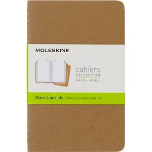 Moleskine Cahier Journal, Set mit 3 Notizbücher mit Blanken Seiten, Kartoneinband mit Sichtbarer Baumwollnaht, Braun, Pocket 9 x 14 cm Moleskine Cahier Journal, Set mit 3 Notizbücher mit Blanken Seiten, Kartoneinband mit Sichtbarer Baumwollnaht, Braun, Pocket 9 x 14 cm
