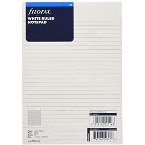 Filofax 342210 Notizblock A5, liniert, weiß Filofax 342210 Notizblock A5, liniert, weiß
