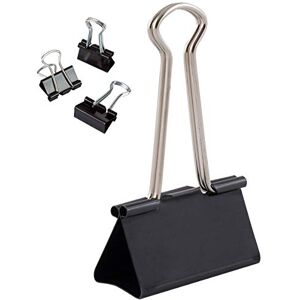 D.RECT Foldbackklammern 51 mm – 12 Stück Schwarze Binder Clips aus Metall – Starke Vielzweckklammern für Dokumente, Papier, Notizen & Bürobedarf D.RECT Foldbackklammern 51 mm – 12 Stück Schwarze Binder Clips aus Metall – Starke Vielzweckklammern für Dokumente, Papier, Notizen & Bürobedarf