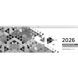 Zettler Tischquerkalender Schwarz 2026 – Bürokalender 30x10 cm, Wochenkalender mit 1 Woche auf 2 Seiten, 3-sprachigem Kalendarium, Spiralbindung & Stundeneinteilung 7–19 Uhr Zettler Tischquerkalender Schwarz 2026 – Bürokalender 30x10 cm, Wochenkalender mit 1 Woche auf 2 Seiten, 3-sprachigem Kalendarium, Spiralbindung & Stundeneinteilung 7–19 Uhr
