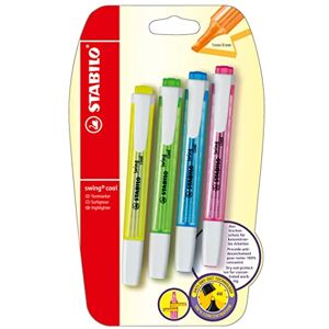 STABILO Textmarker swing cool 4er Pack grün, gelb, blau, pink STABILO Textmarker swing cool 4er Pack grün, gelb, blau, pink