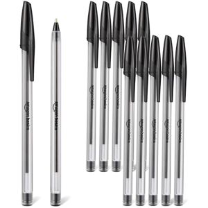 Amazon Basics Kugelschreiber-Set, Heimbüro, Schule, 1,0mm, Schwarz, 12er-Pack Amazon Basics Kugelschreiber-Set, Heimbüro, Schule, 1,0mm, Schwarz, 12er-Pack