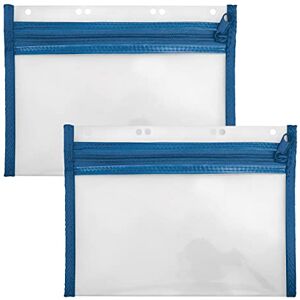VELOFLEX A435005 Dokumentenhülle mit Reißverschluss, 2 Stück, DIN A5, abheftbar, blau, VELOBAG XXS, Reißverschlusstasche VELOFLEX A435005 Dokumentenhülle mit Reißverschluss, 2 Stück, DIN A5, abheftbar, blau, VELOBAG XXS, Reißverschlusstasche