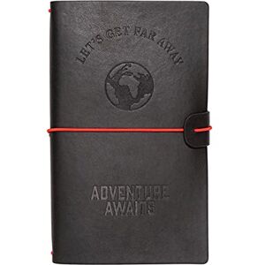 Grupo Erik Reisetagebuch zum Selberschreiben Wanderlust Dotted Notebook 12x19,6 cm, Einband aus synthetischem Leder und Gummiband zum sicheren Verschließen, Schwarz / Grau Grupo Erik Reisetagebuch zum Selberschreiben Wanderlust Dotted Notebook 12x19,6 cm, Einband aus synthetischem Leder und Gummiband zum sicheren Verschließen, Schwarz / Grau
