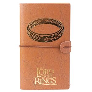 Grupo Erik Reisetagebuch zum Selberschreiben Der Herr der Ringe Dotted Notebook 12x19,6 cm, Einband aus synthetischem Leder und Gummiband zum sicheren Verschließen, CTBV015, Klares Braun Grupo Erik Reisetagebuch zum Selberschreiben Der Herr der Ringe Dotted Notebook 12x19,6 cm, Einband aus synthetischem Leder und Gummiband zum sicheren Verschließen, CTBV015, Klares Braun