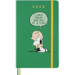 Moleskine Daily Planner Peanuts, 12-Monate Tageskalender 2026, mit Harte Einband, Elastischem Verschluss und thematischen Aufklebern, Großformat 13 x 21 cm Moleskine Daily Planner Peanuts, 12-Monate Tageskalender 2026, mit Harte Einband, Elastischem Verschluss und thematischen Aufklebern, Großformat 13 x 21 cm