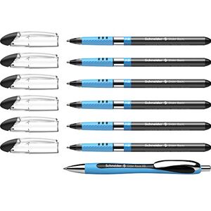 Schneider 151276 Slider Basic XB 6 Stück und 1x Slider Rave XB Kugelschreiber mit Etui, Schreibfarbe schwarz Schneider 151276 Slider Basic XB 6 Stück und 1x Slider Rave XB Kugelschreiber mit Etui, Schreibfarbe schwarz