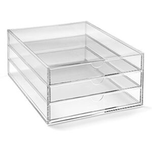OSCO A3TP Magazin mit 3 Schubladen aus klarem Acryl für Dokumente, 3259B, Durchsichtig OSCO A3TP Magazin mit 3 Schubladen aus klarem Acryl für Dokumente, 3259B, Durchsichtig