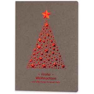 – EXKLUSIVE WEIHNACHTSKARTEN – SATZ VON 10 GLEICHE KARTEN, 120x170mm, ROTES UND GEPRÄGTES WEIHNACHTSMOTIV – HERGESTELLT AUS SCHMUCKPAPIER MIT EINLAGEN UND UMSCHLÄGEN, Mittel – EXKLUSIVE WEIHNACHTSKARTEN – SATZ VON 10 GLEICHE KARTEN, 120x170mm, ROTES UND GEPRÄGTES WEIHNACHTSMOTIV – HERGESTELLT AUS SCHMUCKPAPIER MIT EINLAGEN UND UMSCHLÄGEN, Mittel
