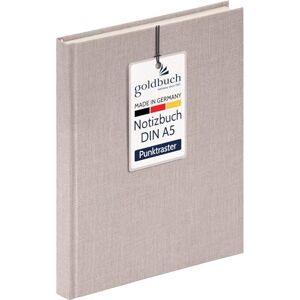 goldbuch 64 0103 Leinen Notizbuch Summertime Note A5, Bullet Journal mit 200 Seiten dotted creme Papier 100g/m², säurefrei & tintenecht, Hardcover Notizheft mit Lesezeichen & Fadenheftung, Beige goldbuch 64 0103 Leinen Notizbuch Summertime Note A5, Bullet Journal mit 200 Seiten dotted creme Papier 100g/m², säurefrei & tintenecht, Hardcover Notizheft mit Lesezeichen & Fadenheftung, Beige
