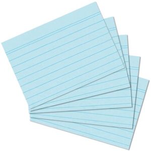 Herlitz Karteikarten A5 21 x 14,9 cm, liniert, blau, 100 Stück, für Schule, Studium & Büro Herlitz Karteikarten A5 21 x 14,9 cm, liniert, blau, 100 Stück, für Schule, Studium & Büro