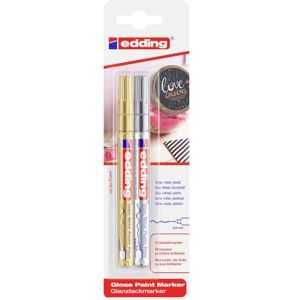 edding 780 Glanzlackmarker gold, silber Packung mit 2 Lackmarkern extra-feine Rundspitze 0,8 mm Lackstift für Glas, Stein, Holz, Kunststoff und Papier wasserfest, stark deckend, sehr dünn edding 780 Glanzlackmarker gold, silber Packung mit 2 Lackmarkern extra-feine Rundspitze 0,8 mm Lackstift für Glas, Stein, Holz, Kunststoff und Papier wasserfest, stark deckend, sehr dünn