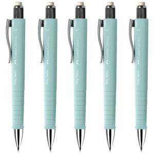 Faber-Castell 205268 Druckbleistft Poly Matic caribic blue, 5 Bleistifte, 0,7 mm, Härtegrad B Faber-Castell 205268 Druckbleistft Poly Matic caribic blue, 5 Bleistifte, 0,7 mm, Härtegrad B