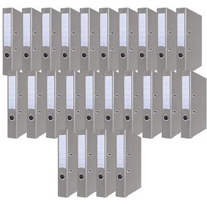 OFFICER PRODUCTS 24er Pack Ordner Grau DIN A4/50 mm/Papier Pappe/Kunststoffbezug PP Schlitzordner Büroordner Pappordner Aktenordner Metall Kantenschutz OFFICER PRODUCTS 24er Pack Ordner Grau DIN A4/50 mm/Papier Pappe/Kunststoffbezug PP Schlitzordner Büroordner Pappordner Aktenordner Metall Kantenschutz