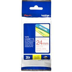 Brother TX252 Schriftbandkassette weiß auf rot 24mm x 15m laminiert für P-Touch Series Brother TX252 Schriftbandkassette weiß auf rot 24mm x 15m laminiert für P-Touch Series