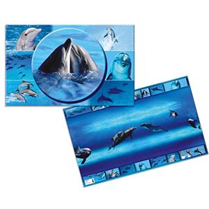 HERMA 19087 Schreibtischunterlagen Tiere Delfin, 3 Stück, abwischbare Kinder Schreibunterlagen aus Karton, 55 x 35 cm, beidseitiges Motiv Tischunterlagen Set für Mädchen & Jungen HERMA 19087 Schreibtischunterlagen Tiere Delfin, 3 Stück, abwischbare Kinder Schreibunterlagen aus Karton, 55 x 35 cm, beidseitiges Motiv Tischunterlagen Set für Mädchen & Jungen