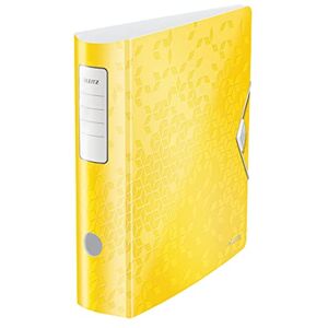 Leitz Qualitäts-Ordner 180° Active WOW, A4, Breit, Abgerundeter Rücken, 8,2 cm breit, Gummibandverschluss, Leichtes Polyfoam, Plastik-Ordner, WOW Serie, Gelb, 11060016 Leitz Qualitäts-Ordner 180° Active WOW, A4, Breit, Abgerundeter Rücken, 8,2 cm breit, Gummibandverschluss, Leichtes Polyfoam, Plastik-Ordner, WOW Serie, Gelb, 11060016