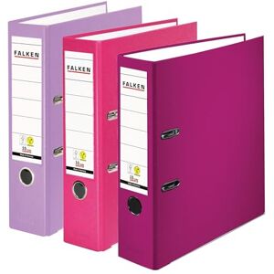 FALKEN 3er Pack PP-Color Ordner, Made in Germany, 8 cm breit DIN A4 farbig sortiert Berry-Pastell Kunststoffbezug außen, Papierbezug innen, mit austauschbarem Rückenschild FALKEN 3er Pack PP-Color Ordner, Made in Germany, 8 cm breit DIN A4 farbig sortiert Berry-Pastell Kunststoffbezug außen, Papierbezug innen, mit austauschbarem Rückenschild