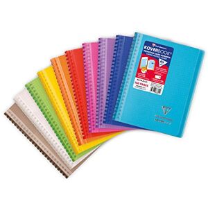 Clairefontaine 366601C Koverbook mit Spiralbindung, kariert, Deckel aus PP, DIN A5, 80 Blatt, 1 Stück, farbig sortiert Clairefontaine 366601C Koverbook mit Spiralbindung, kariert, Deckel aus PP, DIN A5, 80 Blatt, 1 Stück, farbig sortiert