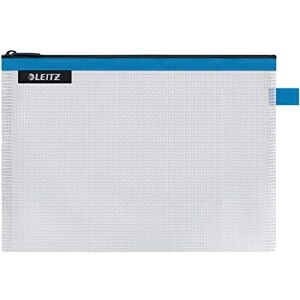Leitz WOW Reise Zip-Beutel, durchsichtig, Ideal zur Organisation auf Reisen und im Handgepäck, Wasserabweisend, Mittel, 24 x 17 cm, Blau, 40250036 Leitz WOW Reise Zip-Beutel, durchsichtig, Ideal zur Organisation auf Reisen und im Handgepäck, Wasserabweisend, Mittel, 24 x 17 cm, Blau, 40250036