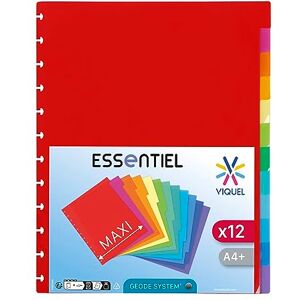 Viquel 12er Pack Maxi A4 Register mit spezieller Lochung für Geode Sichtmappen mit herausnehmbaren Hüllen Viquel 12er Pack Maxi A4 Register mit spezieller Lochung für Geode Sichtmappen mit herausnehmbaren Hüllen
