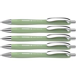 Schneider Slider Rave XB Kugelschreiber (Weiches Schreiben ohne Kratzen für lange Texte in Schule, Uni und Beruf) 5 Stück, Naturgrün, Tinte: Blau Schneider Slider Rave XB Kugelschreiber (Weiches Schreiben ohne Kratzen für lange Texte in Schule, Uni und Beruf) 5 Stück, Naturgrün, Tinte: Blau