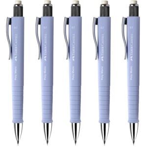 Faber-Castell 205269 Druckbleistft Poly Matic pale iris, 5 Bleistifte, 0,7 mm, Härtegrad B Faber-Castell 205269 Druckbleistft Poly Matic pale iris, 5 Bleistifte, 0,7 mm, Härtegrad B