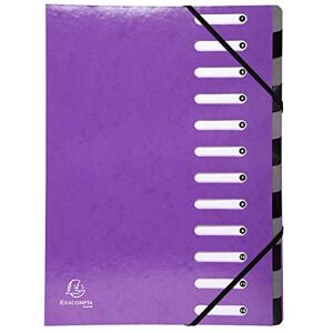 Exacompta 53926E Premium Ordnungsmappe Iderama. Aus beschichtetem Colorspan-Karton DIN A4 12 vollfarbige Fächer, dehnbarer Rücken und 2 Gummizüge mit Indexfenstern Register-Mappe violett Exacompta 53926E Premium Ordnungsmappe Iderama. Aus beschichtetem Colorspan-Karton DIN A4 12 vollfarbige Fächer, dehnbarer Rücken und 2 Gummizüge mit Indexfenstern Register-Mappe violett