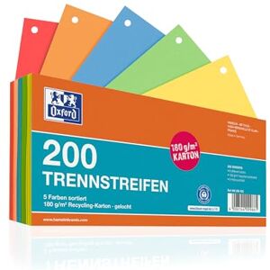 Pelikan Oxford Trennstreifen, 200 Stück, 5 intensive Farben, gelocht, zum Sortieren und Trennen von A4 Dokumenten Pelikan Oxford Trennstreifen, 200 Stück, 5 intensive Farben, gelocht, zum Sortieren und Trennen von A4 Dokumenten