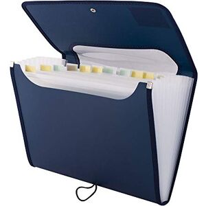 D.RECT 5590 Fächermappe Ordnungsmappe Erweiterbar Tragbar Aktenordner Dokumentenmappen, runder Gummizug mit Verschlussknopf, für Haus, Schule und Arbeitsreise12 Fächer A4 Marineblau D.RECT 5590 Fächermappe Ordnungsmappe Erweiterbar Tragbar Aktenordner Dokumentenmappen, runder Gummizug mit Verschlussknopf, für Haus, Schule und Arbeitsreise12 Fächer A4 Marineblau
