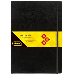 Idena 209280 Notizbuch DIN A4, 192 Seiten, 80 g/m², kariert, schwarz (DIN A4 1 Stück, kariert) Idena 209280 Notizbuch DIN A4, 192 Seiten, 80 g/m², kariert, schwarz (DIN A4 1 Stück, kariert)