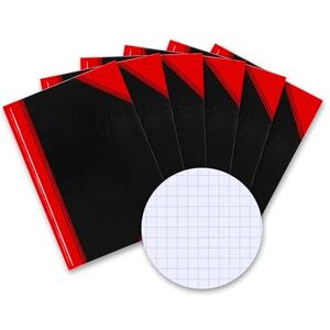 Bantex Notizbuch A5 kariert, 192 Seiten, 70 g/m², Hardcover, schwarz, 6 Stück Bantex Notizbuch A5 kariert, 192 Seiten, 70 g/m², Hardcover, schwarz, 6 Stück