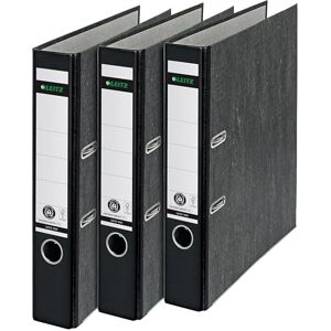 Leitz Qualitäts-Ordner, 3er-Pack, Wolkenmarmor-Papier, A4, 5,2 cm Rückenbreite, Schwarz, 310315095 Leitz Qualitäts-Ordner, 3er-Pack, Wolkenmarmor-Papier, A4, 5,2 cm Rückenbreite, Schwarz, 310315095