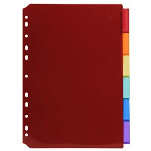 Exacompta 3906E Premium-Register für DIN A4 aus langlebigem Kunststoff 6-teilig volle Höhe 21 x 29,7 cm vollfarbig 6 Farben mit Etikettenbogen zum Beschriften Trennblätter Exacompta 3906E Premium-Register für DIN A4 aus langlebigem Kunststoff 6-teilig volle Höhe 21 x 29,7 cm vollfarbig 6 Farben mit Etikettenbogen zum Beschriften Trennblätter