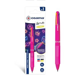 OSAMA 4 Multi Neon – Kugelschreiber Hochwertig 1,0 mm 4 Farben, Kugelschreiber Minen 1,6 mm, Stifte Pen mit Tinte Schwarz, Blau, Rot und Neon Gelb, Schreibwaren für Schule, Büro, Universität 1 Stück OSAMA 4 Multi Neon – Kugelschreiber Hochwertig 1,0 mm 4 Farben, Kugelschreiber Minen 1,6 mm, Stifte Pen mit Tinte Schwarz, Blau, Rot und Neon Gelb, Schreibwaren für Schule, Büro, Universität 1 Stück