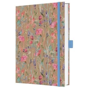Sigel JN853 Notizbuch A5 liniert, dickes 100 g Papier, Geschenkbuch Jolie, Hardcover aus Kraftpapier, 192 Seiten, Pure Wildflowers, pink, blau, vegan, aus nachhaltigem Papier Sigel JN853 Notizbuch A5 liniert, dickes 100 g Papier, Geschenkbuch Jolie, Hardcover aus Kraftpapier, 192 Seiten, Pure Wildflowers, pink, blau, vegan, aus nachhaltigem Papier