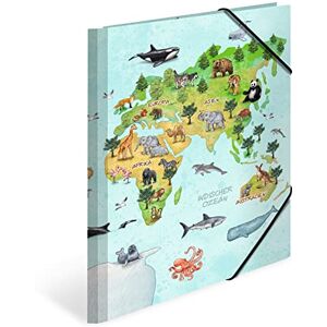 HERMA Sammelmappen A4 Weltkarte Set, 3 Stück, Eckspanner-Mappen aus Pappe mit Kindergarten Motiv, Gummizug, Innenklappen und Innendruck für Jungen, Mädchen und Kinder HERMA Sammelmappen A4 Weltkarte Set, 3 Stück, Eckspanner-Mappen aus Pappe mit Kindergarten Motiv, Gummizug, Innenklappen und Innendruck für Jungen, Mädchen und Kinder