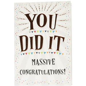 Piccadilly Greetings Moderne Glückwunschkarte "You Did It", 17,8 x 12,7 cm, Grün/Grau/Beige/Orange/Weiß Piccadilly Greetings Moderne Glückwunschkarte "You Did It", 17,8 x 12,7 cm, Grün/Grau/Beige/Orange/Weiß