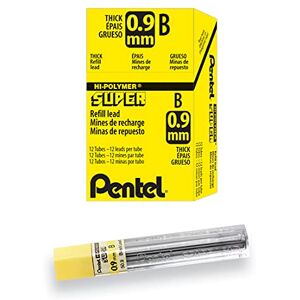 Pentel Hi-Polymer-Mine, 0,9 mm dick, Stärke: B, 180 Stück Pentel Hi-Polymer-Mine, 0,9 mm dick, Stärke: B, 180 Stück