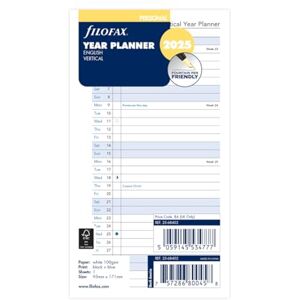 Filofax Kalendereinlage Personal Jahresplaner vertikal (E)2025 Filofax Kalendereinlage Personal Jahresplaner vertikal (E)2025