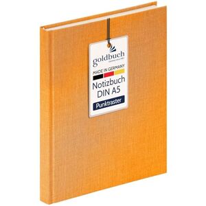 goldbuch 64 0101 Leinen Notizbuch Summertime Note A5, Bullet Journal mit 200 Seiten dotted creme Papier 100g/m², säurefrei & tintenecht, Hardcover Notizheft mit Lesezeichen & Fadenheftung, Gelb goldbuch 64 0101 Leinen Notizbuch Summertime Note A5, Bullet Journal mit 200 Seiten dotted creme Papier 100g/m², säurefrei & tintenecht, Hardcover Notizheft mit Lesezeichen & Fadenheftung, Gelb