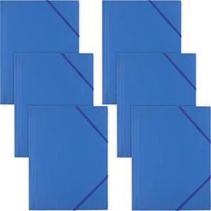 D.RECT 9084 6 Stück Sammelmappe, Postmappe aus PP mit Gummiband, Gummizugmappe aus plastik Blau D.RECT 9084 6 Stück Sammelmappe, Postmappe aus PP mit Gummiband, Gummizugmappe aus plastik Blau